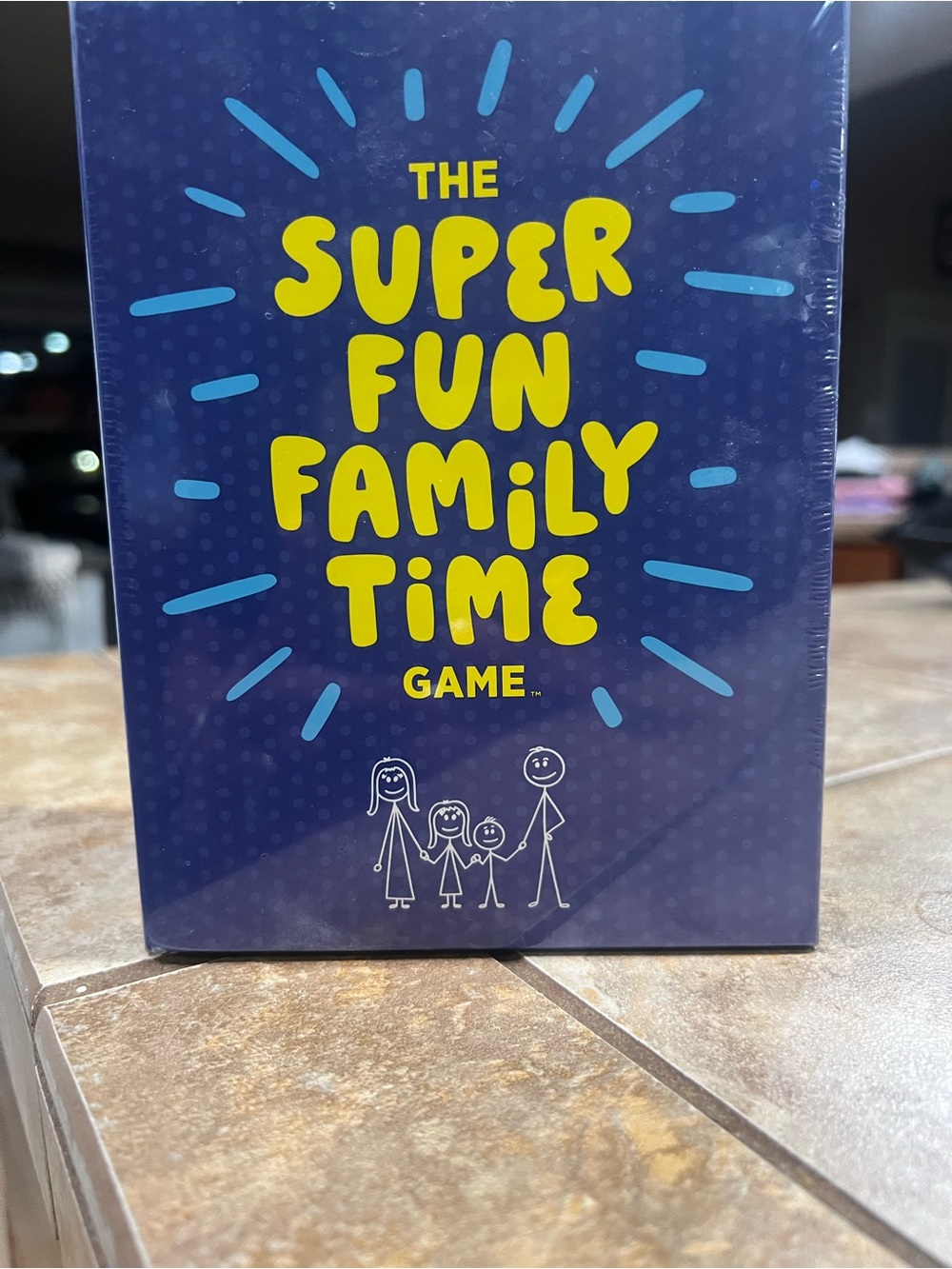 The Super Fun Family Time Game — Blue & Yellow Party Card Game